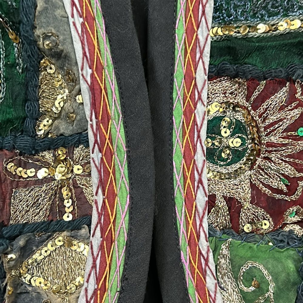 Beautiful Carla Freeman Sequins Patchwork Vest Si… - image 7